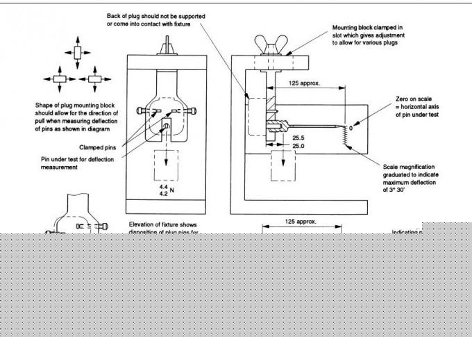BS1363 Fig8 Plug Pin Deflection Test Apparatus For Resilient Plug 0